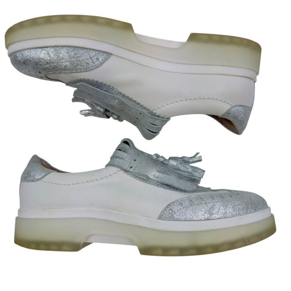 Geox Respira Slip-On Oxfords Tassel Fringe Platform Shoes Women's Size 38/7 - Picture 4 of 11